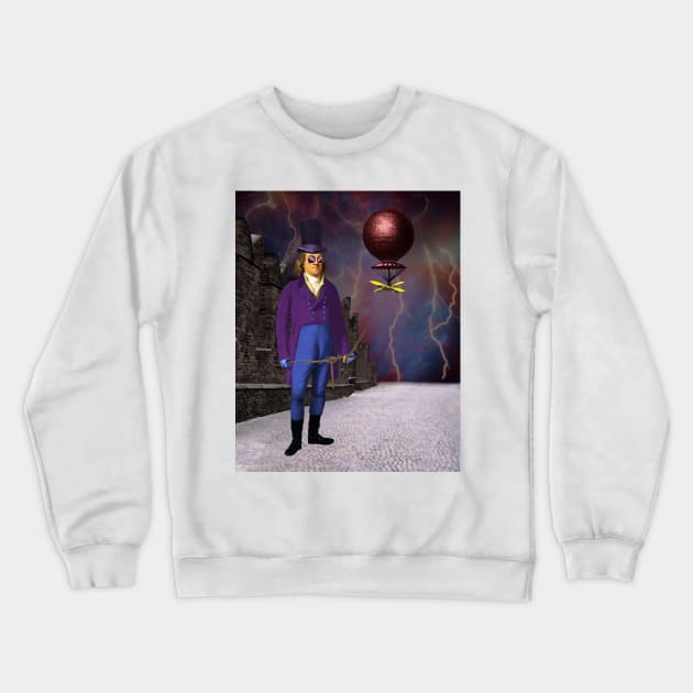 Steampunk Ben Franklin Crewneck Sweatshirt by Loveday101